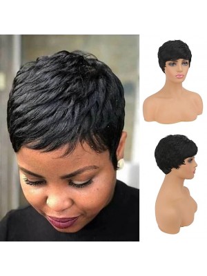 Black Wigs for Women Synthetic Wig Loose Curl Asymmetrical Short Bob Wig Short Black Synthetic Hair Women‘s Soft Cool Black Wigs #8396433