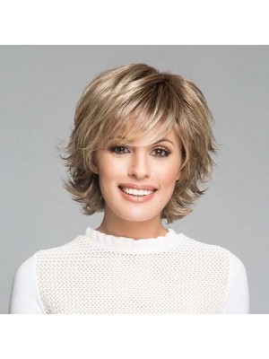 Blonde Wigs for Women Synthetic Wig Loose Curl Asymmetrical Wig Short Blonde Synthetic Hair 6 Inch Best Quality Fluffy Blonde #7878679