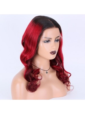 Premier Full Lace Wig Middle Part 100% Brazilian Hair Body Wave Wig 130% Density with Baby Hair Red Hair Glueless Wig For Women #9019318