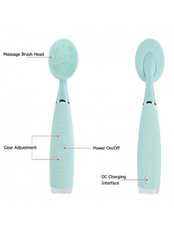 Mini Electric Facial Cleansing Brush Sonic Vibrator Waterproof Pore Cleaner Face Brush Washing Massage Silicone Beauty Skin Care #8807026