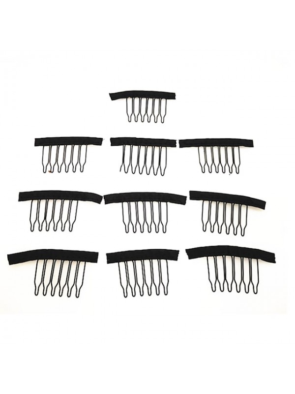 Hair Clip / Tools & Accessories Metal Clip & Cord / Clips / Wig Brushes & Combs Clips / comb Best Quality / Wearproof 10 pcs Daily Fashion Beige Blonde#18 Black #8722247