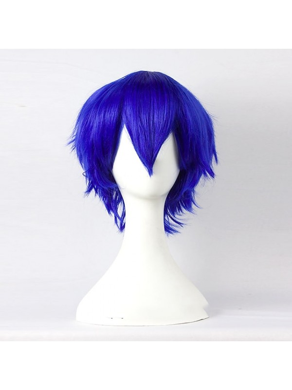 Synthetic Short Wigs For Women White Purple Blue Blonde Yellow Black Red Costume Cosplay Wig Female High Temperature Fiber #8551330