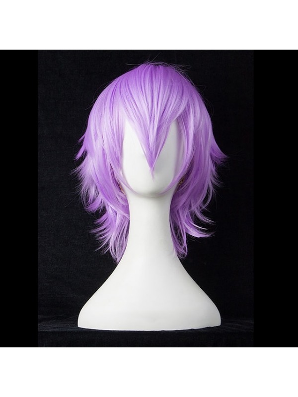 Synthetic Short Wigs For Women White Purple Blue Blonde Yellow Black Red Costume Cosplay Wig Female High Temperature Fiber #8551330