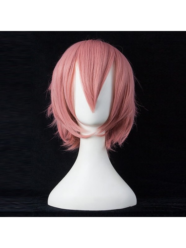 Synthetic Short Wigs For Women White Purple Blue Blonde Yellow Black Red Costume Cosplay Wig Female High Temperature Fiber #8551330