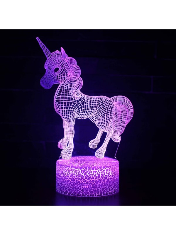 16 Colors 3D Night Light Hologram Effect Led Illusion Table Lamp Remote Control Touch USB Charge Bedside Desk Decor Lamp Christmas Halloween Birthday Gift #8935935