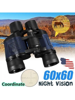 60x60 Binocular with Coordinates Night Vision Binoculars  Night Vision for Hiking Travel Field Work Forestry Fire Protection High-powered High-definition Green Film Telescope #7569185