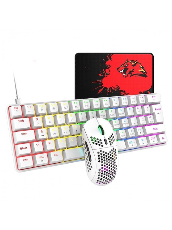 T60 USB Wired Mouse Keyboard Combo Gaming Mechanical Keyboard  Gaming Keyboard  Multimedia Keyboard Gaming Gaming Mouse 6400 Dpi for Pc Gamer Laptop Computer #8746012