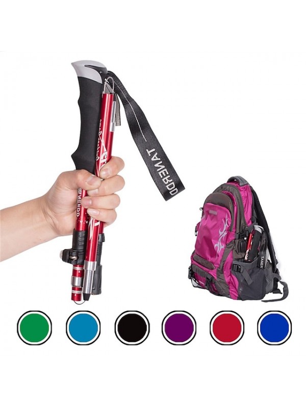 Adjust 5-section Trekking Pole Aluminum Alloy Foldable Ultra-light Telescopic Outdoor Hand-carrying Hiking Sticks Fold Trekking Poles Camping Portable Walking Hiking Stick  Walking Stick #8209290