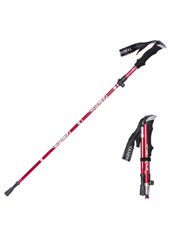 Adjust 5-section Trekking Pole Aluminum Alloy Foldable Ultra-light Telescopic Outdoor Hand-carrying Hiking Sticks Fold Trekking Poles Camping Portable Walking Hiking Stick  Walking Stick #8209290