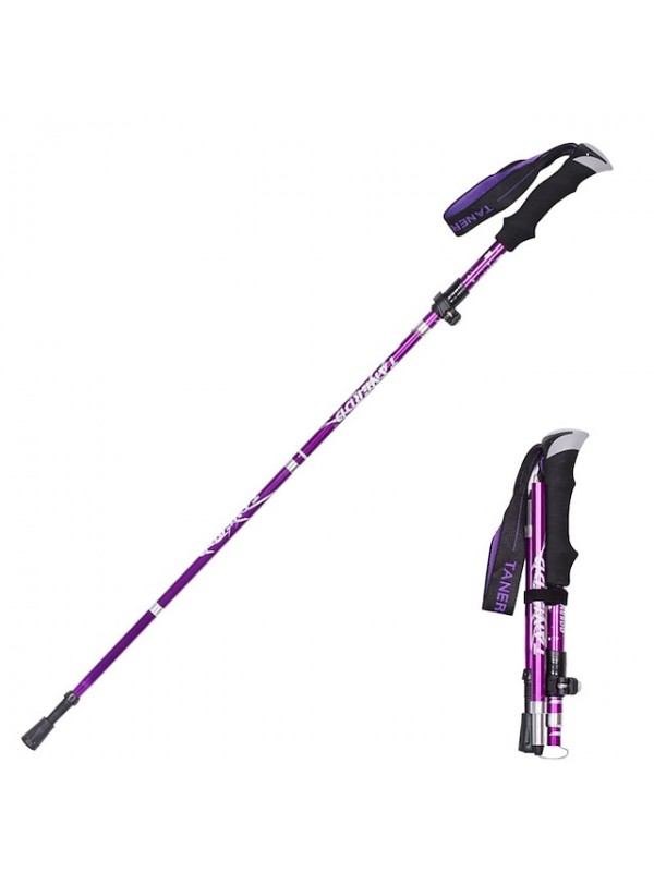 Adjust 5-section Trekking Pole Aluminum Alloy Foldable Ultra-light Telescopic Outdoor Hand-carrying Hiking Sticks Fold Trekking Poles Camping Portable Walking Hiking Stick  Walking Stick #8209290