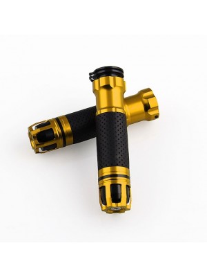 7/8'' 22mm Motorcycle Throttle CNC Aluminum Alloy Rotatable Handlebar Hand Grips #7615263