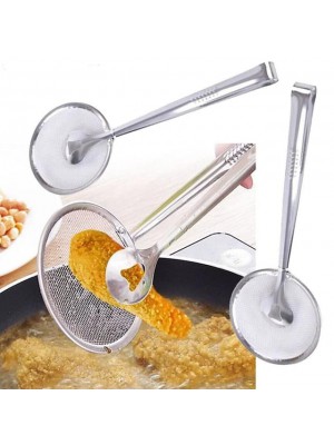 Filter Spoon with Clip Food Kitchen Oil-Frying BBQ Filter Multi-functional Stainless Steel Clamp Strainer Strainer Sets Kitchen Tool #7085959