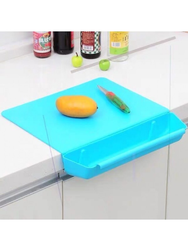 Cutting Board with Slot Kitchen Storage Household Antibacterial and Mildew Proof Daily Necessities Lazy Storage Artifact Creative Household Gadget #8739083