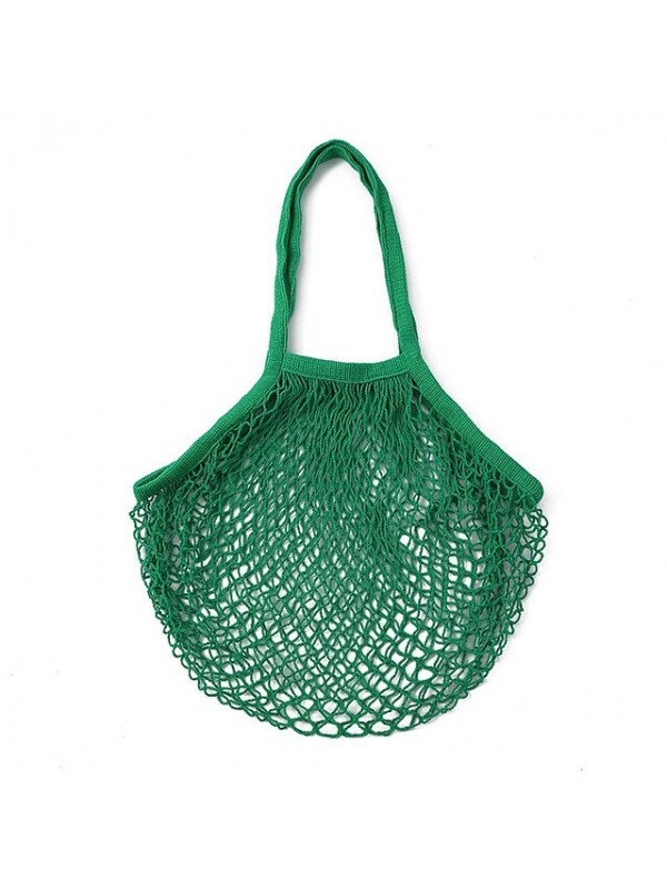 Portable Supermarket Shopping Bag Woven Mesh Pocket Fruit Bunch Mouth Mesh Storage Bag Reusable #9020760