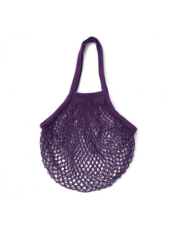 Portable Supermarket Shopping Bag Woven Mesh Pocket Fruit Bunch Mouth Mesh Storage Bag Reusable #9020760