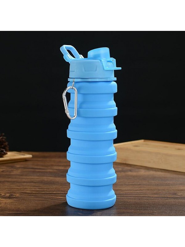 Creative Silicone Folding Water Cup Outdoor Sports Portable Water Bottle Cycling Sports Large Capacity Portable Water Bottle Gift #9019333