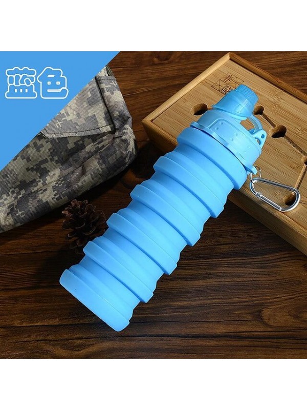 Creative Silicone Folding Water Cup Outdoor Sports Portable Water Bottle Cycling Sports Large Capacity Portable Water Bottle Gift #9019333