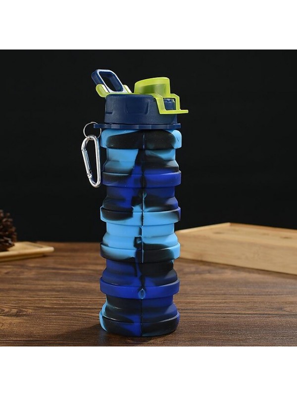 Creative Silicone Folding Water Cup Outdoor Sports Portable Water Bottle Cycling Sports Large Capacity Portable Water Bottle Gift #9019333