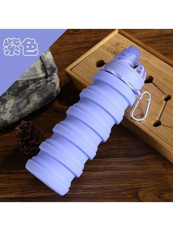 Creative Silicone Folding Water Cup Outdoor Sports Portable Water Bottle Cycling Sports Large Capacity Portable Water Bottle Gift #9019333