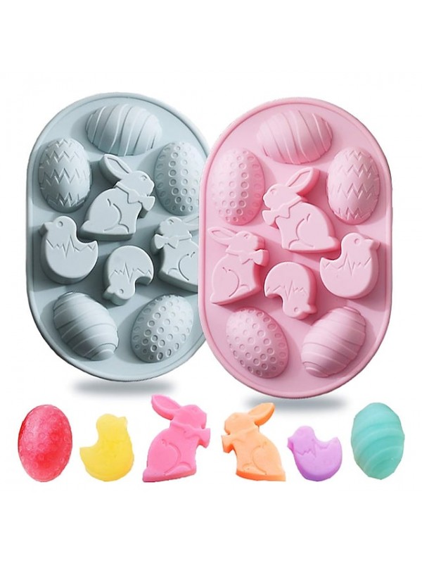 Cake Silicone Mold Cute Bunny Egg Jelly Pudding Easter Cupcake Pan Chocolate Muffin Candy Baking Mould Cake Decorating #9009680