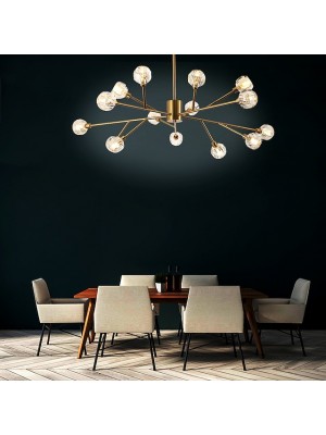 108 cm Sputnik Design Chandelier Gold Pendant Light Metal Basic Asymmetric Hem Nature Inspired Nordic Style Generic #8232175