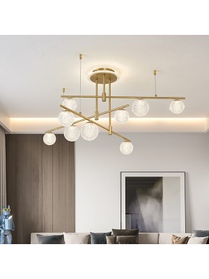 LED Ceiling Light Modern Nordic Cluster Design Chandelier Copper Modern Style Sputnik Globe Brass 9 6 Heads 84cm 105 cm 220-240V 110-120V #8701150