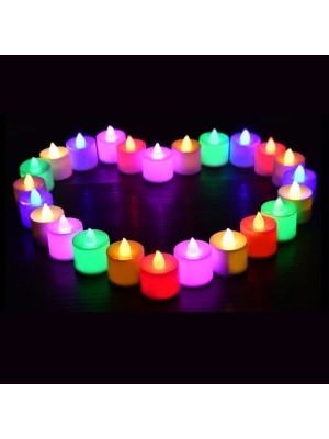 Ramadan Eid Lights Christmas Decor Flameless LED Tea Lights Candle Night Light with Soft Flickering Long Lasting Battery Life Warm White Light Ideal for Pumpkin Halloween Christmas and Home Decor #5936657