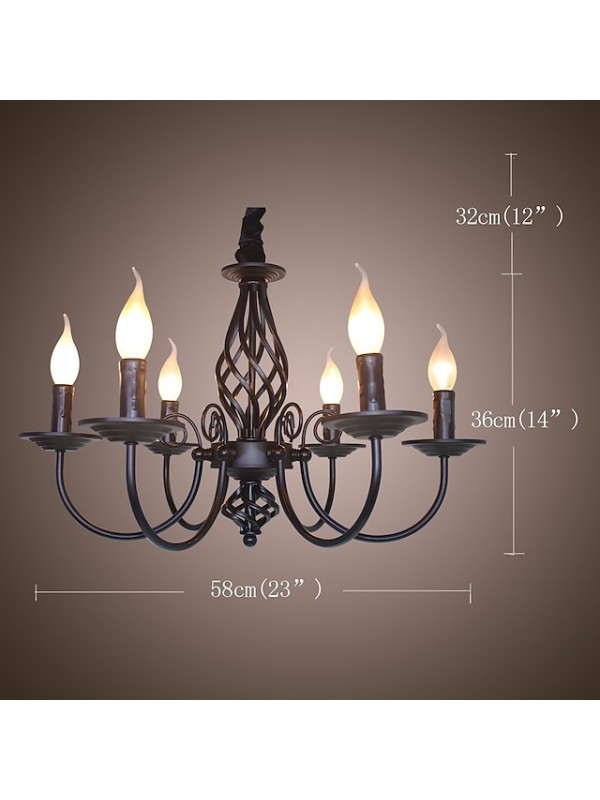 6-Light Candle Style Chandelier Metal Others Traditional / Classic 110-120V 220-240V #5546263