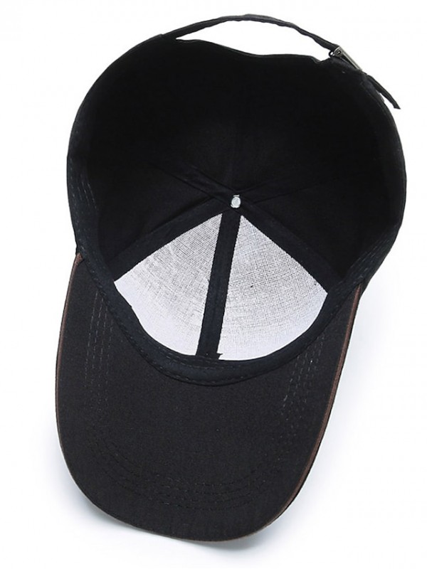 Men's Simple Baseball Cap Dailywear Outdoor Pure Color Letter Black Blue Hat Windproof Breathable Ultraviolet Resistant / Fall / Spring / Summer #8897952