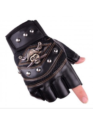 Men's 1 Pair Outdoor / Streetwear Half Finger Gloves - Color Block Print #8818820