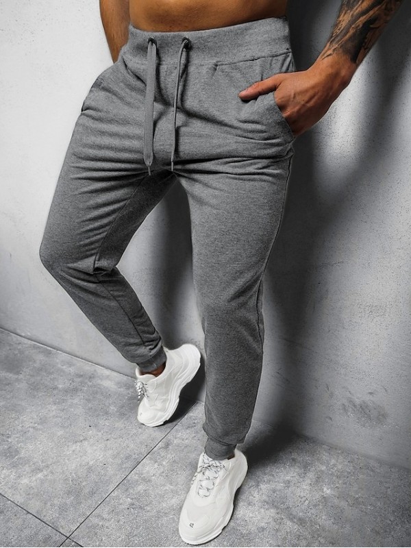 Mens Sweatpants Drawstring Solid Color/Camo Joggers Mid Waist Pants Loose Comfortable Trousers Athletic Party Gift Autumn Workout Fashion Pantalones with Pocket #8961331