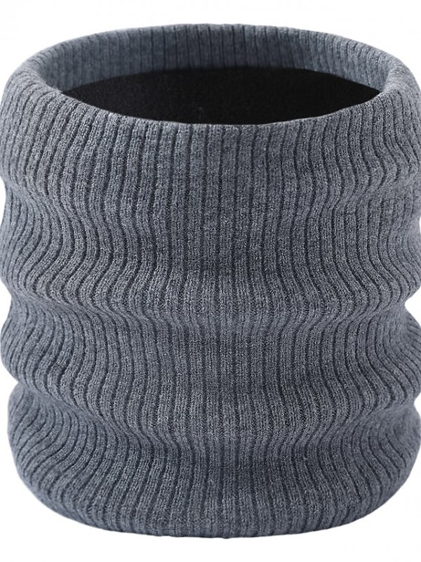 Men's Infinity Scarf Street Dailywear Sport Grey Beige Black Scarf Pure Color / Winter #8927762