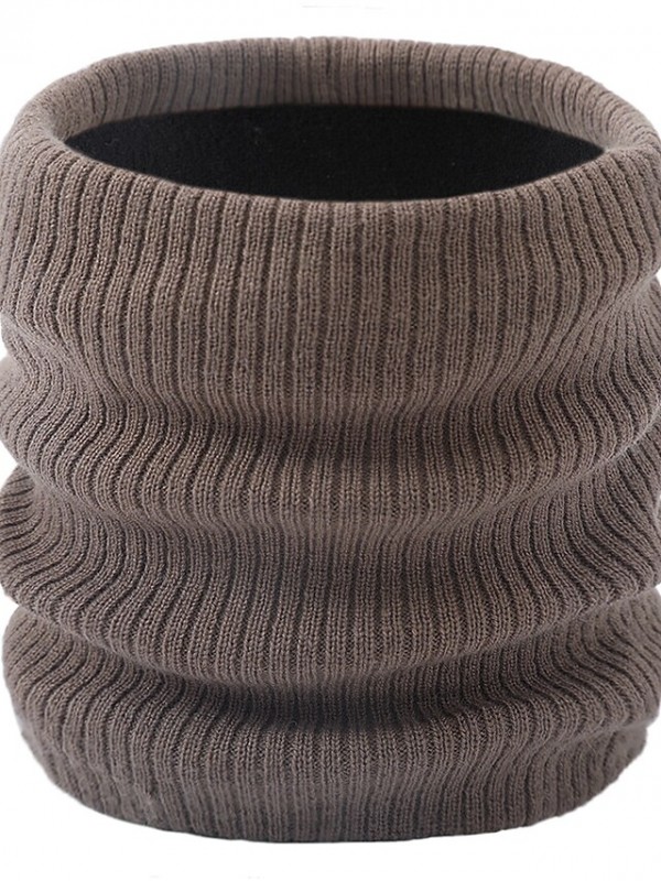 Men's Infinity Scarf Street Dailywear Sport Grey Beige Black Scarf Pure Color / Winter #8927762