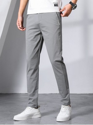 Men's Fashion Streetwear Straight Chinos Trousers Pocket Pants Business Casual Micro-elastic Solid Color Breathable Soft Mid Waist Black Gray Khaki 32 33 34 36 38 #9024873