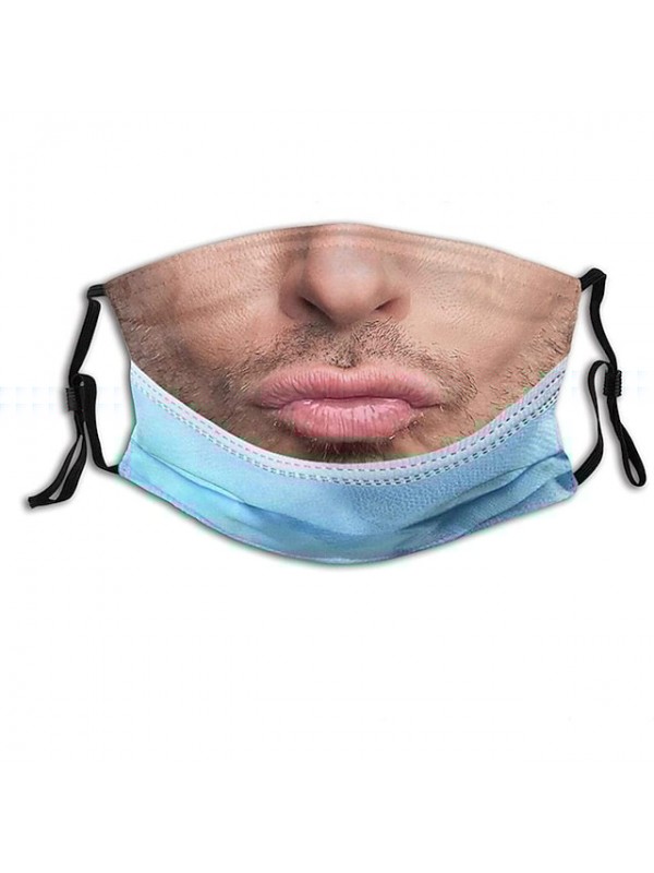 Men's Face cover Cotton Streetwear Home Party Adults Funny Mouth Mask Reusable Anti Dust Mask Washable Mouth Protector 3D Print #8657748