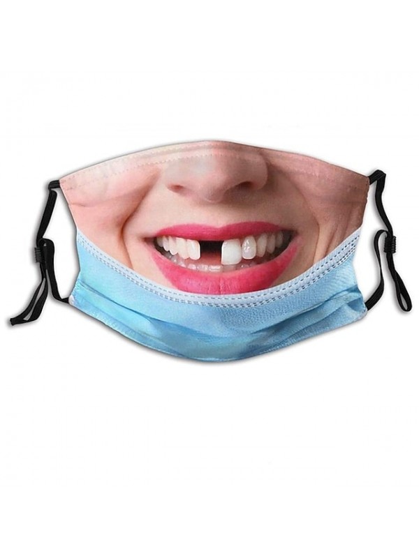 Men's Face cover Cotton Streetwear Home Party Adults Funny Mouth Mask Reusable Anti Dust Mask Washable Mouth Protector 3D Print #8657748