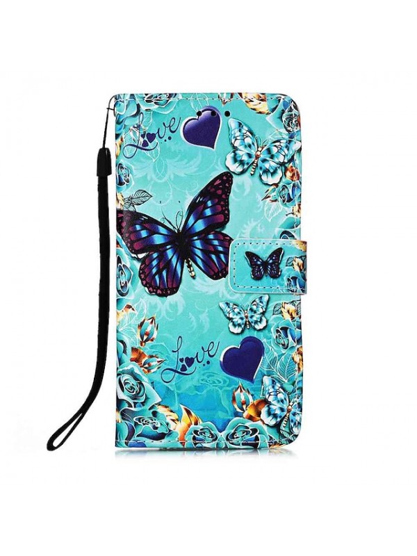 Case For Samsung Galaxy S22 S21 S20 Plus Ultra A72 A52 A42 A32 Note 20 Wallet Card Holder with Stand Full Body Cases Butterfly Animal Flower PU Leather TPU #8202587