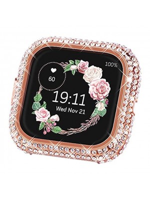 Compatible For Fitbit Versa 2 Case, Bling Cases With Over 200 Crystal Diamond Protective Cover Bumper For Fitbit Versa 2 Smart Watch, Rose Gold? #8885984