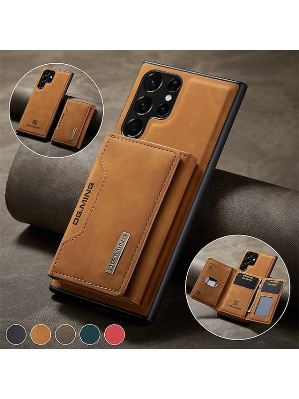 Phone Case Wallet Case For Samsung Galaxy Back Cover S22 S21 S20 Plus Ultra FE Card Holder Shockproof Dustproof Solid Colored PU Leather #9020497