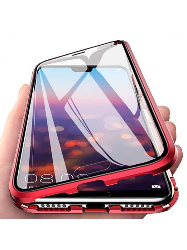 Magnetic Case with Screen Protector For Samsung Galaxy S21 S20 Ultra Plus A72 A52 A42 A32 Magnetic Double Sided Full Body Cases Solid Colored Tempered Glass / Metal Mobile Phone Case Cover #8256910