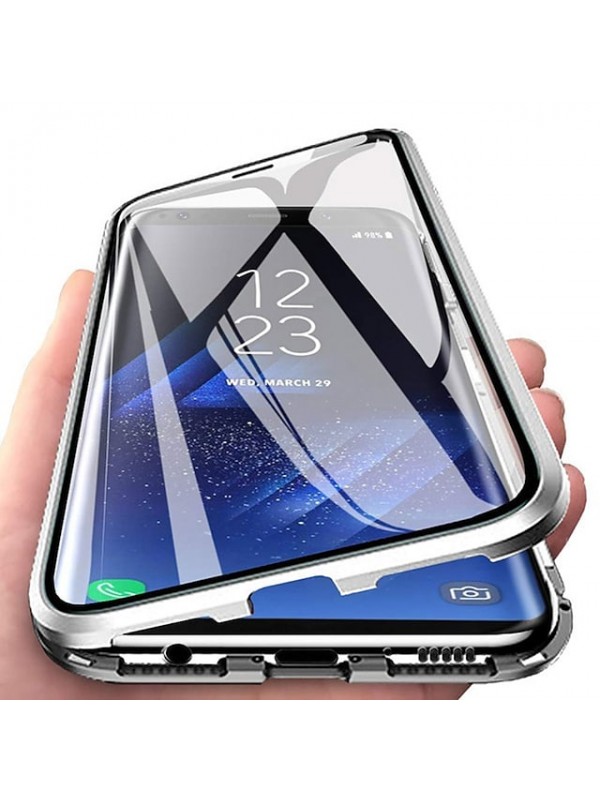 Magnetic Case with Screen Protector For Samsung Galaxy S21 S20 Ultra Plus A72 A52 A42 A32 Magnetic Double Sided Full Body Cases Solid Colored Tempered Glass / Metal Mobile Phone Case Cover #8256910