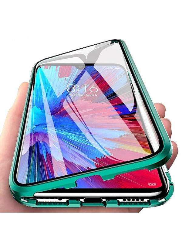 Magnetic Case with Screen Protector For Samsung Galaxy S21 S20 Ultra Plus A72 A52 A42 A32 Magnetic Double Sided Full Body Cases Solid Colored Tempered Glass / Metal Mobile Phone Case Cover #8256910