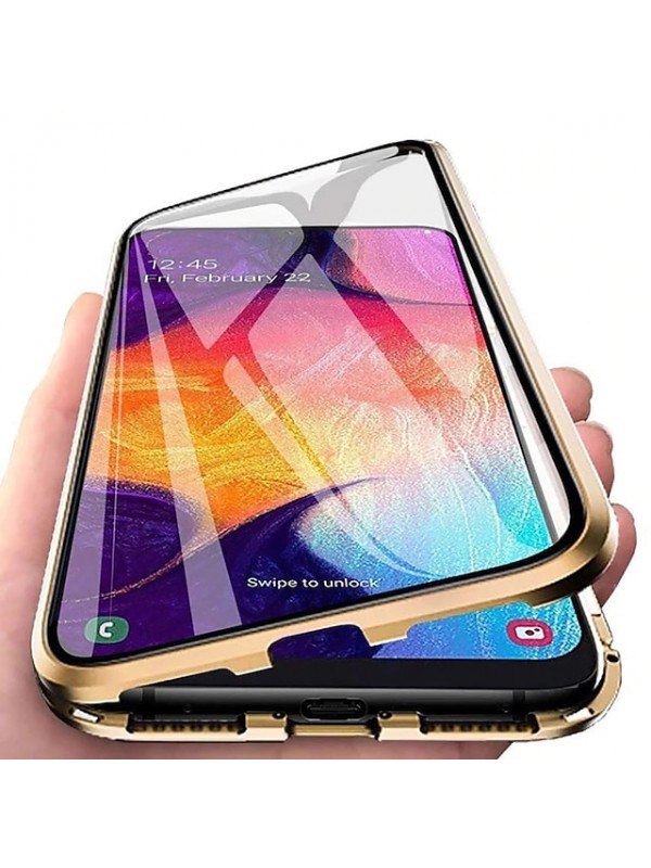 Magnetic Case with Screen Protector For Samsung Galaxy S21 S20 Ultra Plus A72 A52 A42 A32 Magnetic Double Sided Full Body Cases Solid Colored Tempered Glass / Metal Mobile Phone Case Cover #8256910