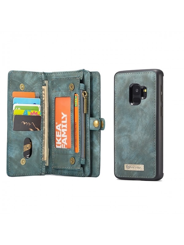 Phone Case For Samsung Galaxy Full Body Case Leather Wallet Card S22 S21 S20 Plus Ultra A72 A52 A42 A32 Wallet Card Holder with Stand Solid Color Hard Genuine Leather #6578829