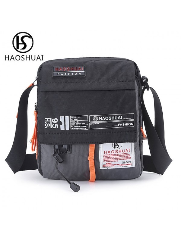 men outdoor nylon waterproof shoulder bag crossbody bag #8484593