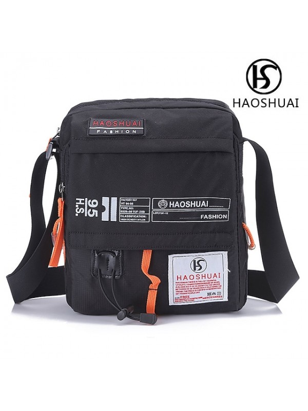 men outdoor nylon waterproof shoulder bag crossbody bag #8484593