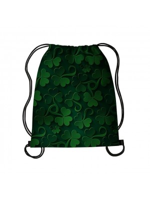 Unisex Backpack 3D Print St. Patrick's Day 3D Print Oxford Cloth Print 3D Clover Holiday Outdoor Black #8978438