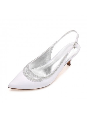 Women's Wedding Shoes Wedding Heels Bridal Shoes Bridesmaid Shoes Rhinestone Hollow-out Kitten Heel Cone Heel Low Heel Pointed Toe Comfort Mary Jane D'Orsay & Two-Piece Wedding Dress Party & Evening #6157493