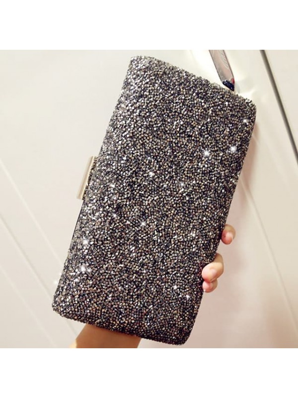 Women's Evening Bag Wedding Bags Handbags Evening Bag Alloy Sequin Glitter Shine Party Daily Date Black Grey Black Silver Gold #6785310