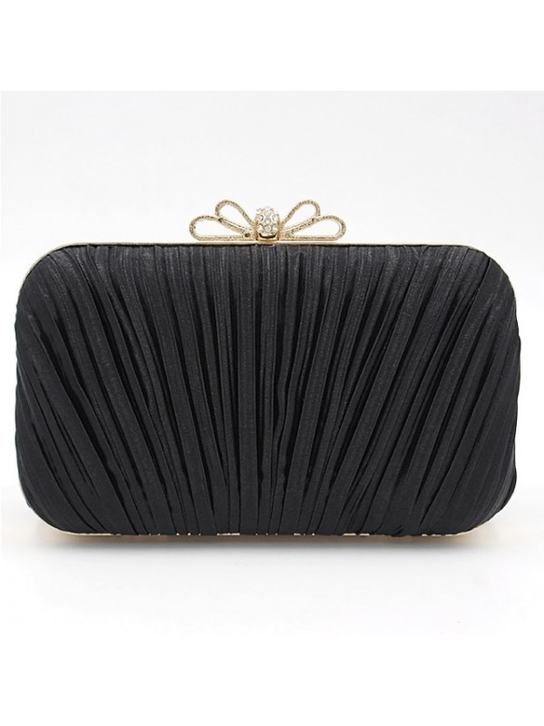 Women's Evening Bag Wedding Bags 2022 Evening Bag Satin Crystals Party Event / Party Black Champagne Dark Blue #8087859